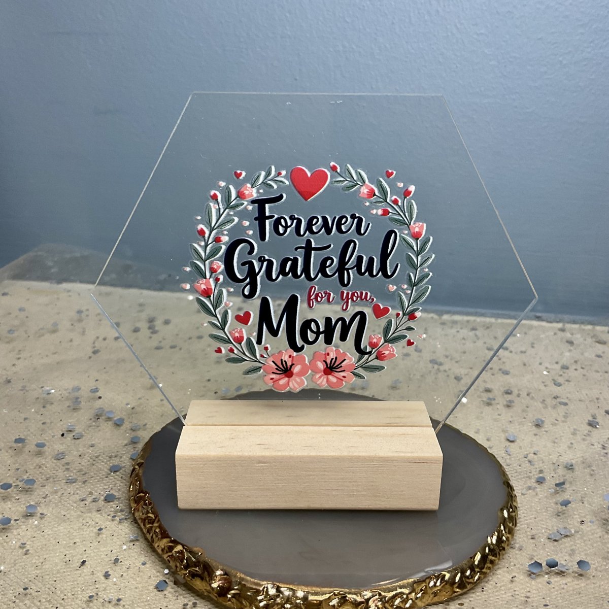 Colourful Mother's Day acrylic plate.cute gift for mums. - Image 6