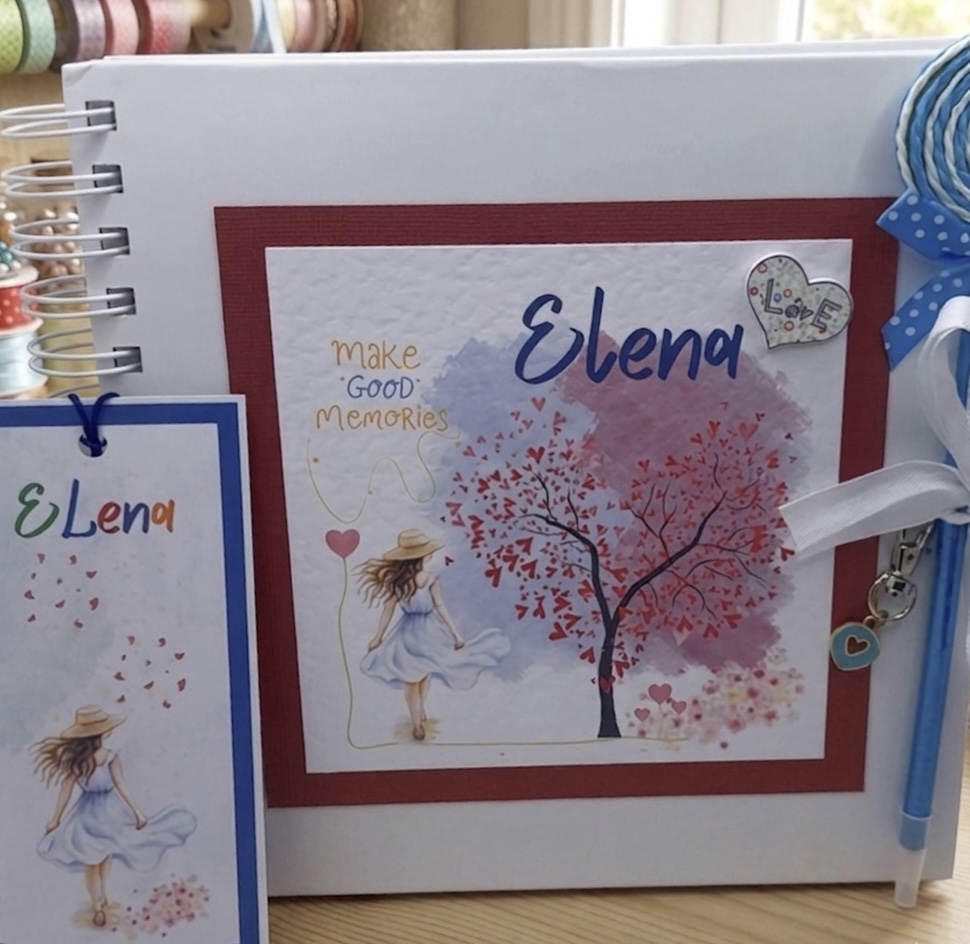 Personalised Confirmation and Communion Gift Set: Handmade Scrapbook Photo Album and Frame - Image 6