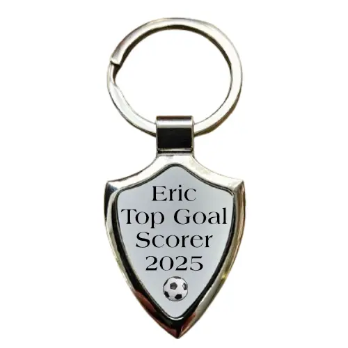 Aluminium Shield Shaped Keyring - Image 3